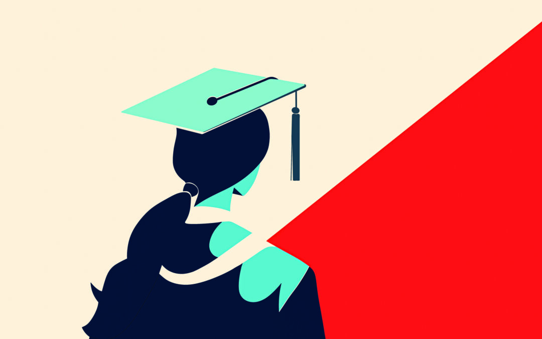 Abstract picture of a college grad